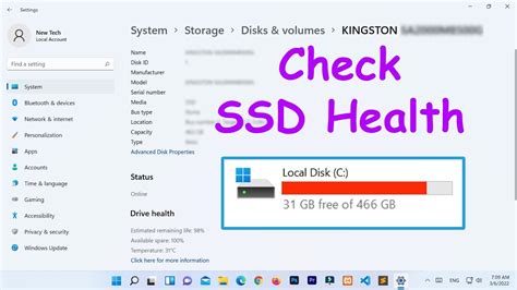 how to check ssd drive health